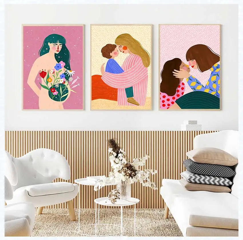 Bird Strawberry Wall Art Canvas Painting Print for Living Room Home Decor Matisse Flower Market Cat Girl