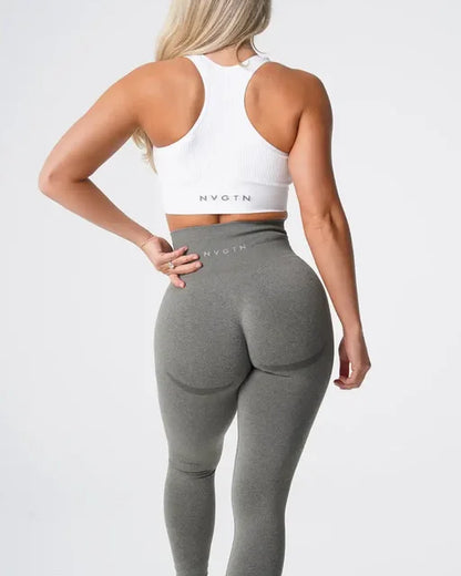 Nvgtn salpicado sem costura elastano leggings mulheres calças de treino macio roupas de fitness calças de yoga cintura alta ginásio wear