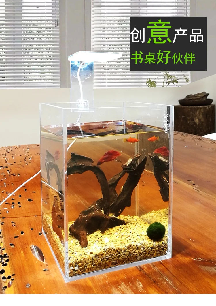 Acrylic Ultra White Fish & Aquatic Pets Tank Open Aquarium Light Table Top Small Rectangular Water Plant Turtle Tank Customized