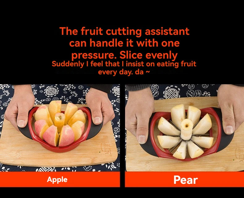 Stainless Steel Fruit Corer Fruit Cutter Apple Slicer Divider Plastic Handle Household Corer Cutting Fruit Tool