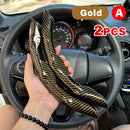 38cm Car Steering Wheel Covers Booster Micro Fiber Leather Auto Interior Decorative Accessories Universal Carbon Fiber Looking