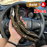 38cm Car Steering Wheel Covers Booster Micro Fiber Leather Auto Interior Decorative Accessories Universal Carbon Fiber Looking