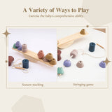 Montessori Sensory Toys Stacking Toys for Baby Forest Houses Replica Wooden Forest Blocks Early Childhood Education Game Gift