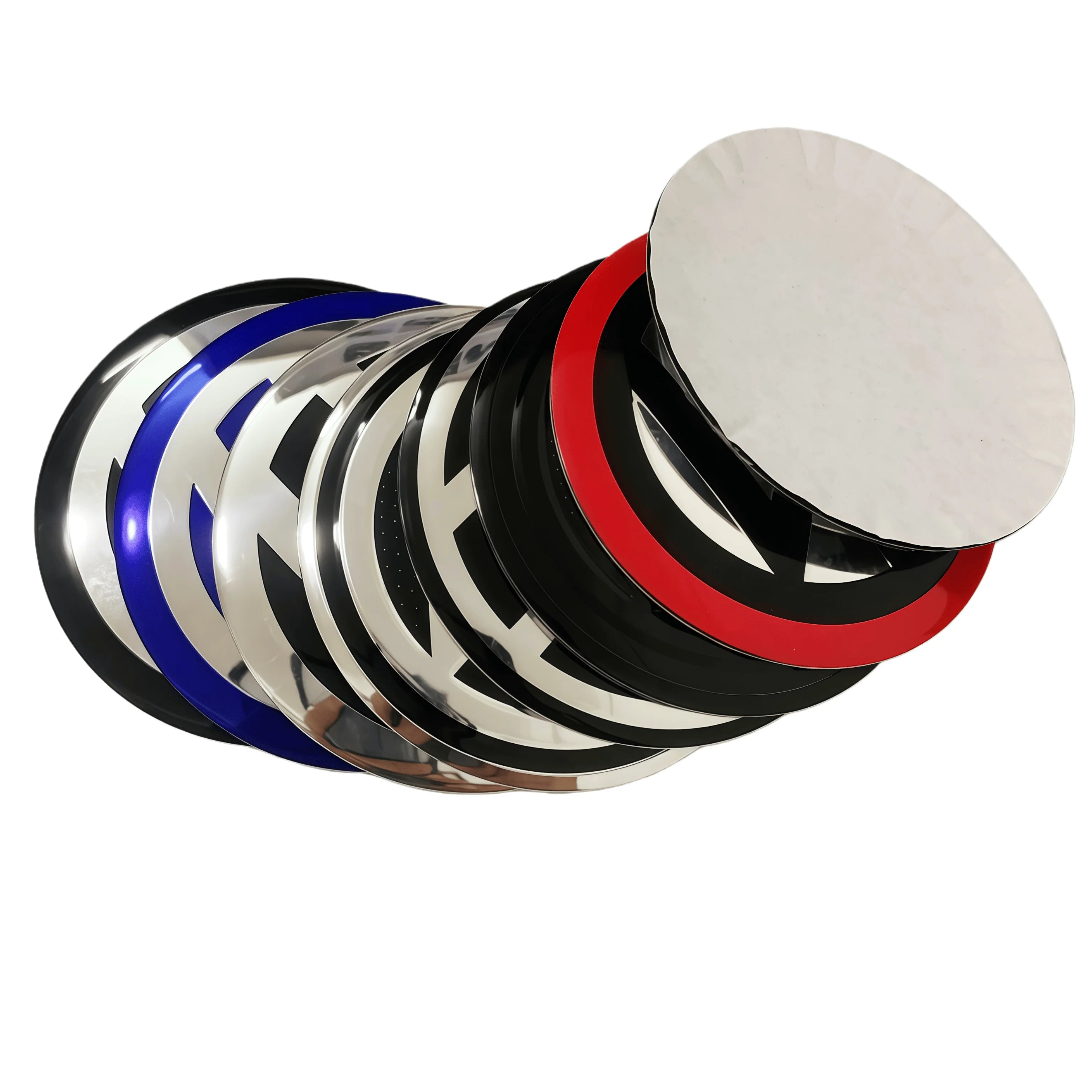 4pcs 40/50/60-90mm for Vehicle Wheels Car Wheel Center Stickers blue Silver Black Rim Caps Diameter Logo Hub Cover Badge Decals