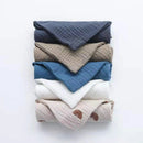 5 PcsWashcloth FaceclothInfant Wash Hand Face Wipes Baby Cotton Square Towels Handkerchief Muslin Cloth Feeding Bib