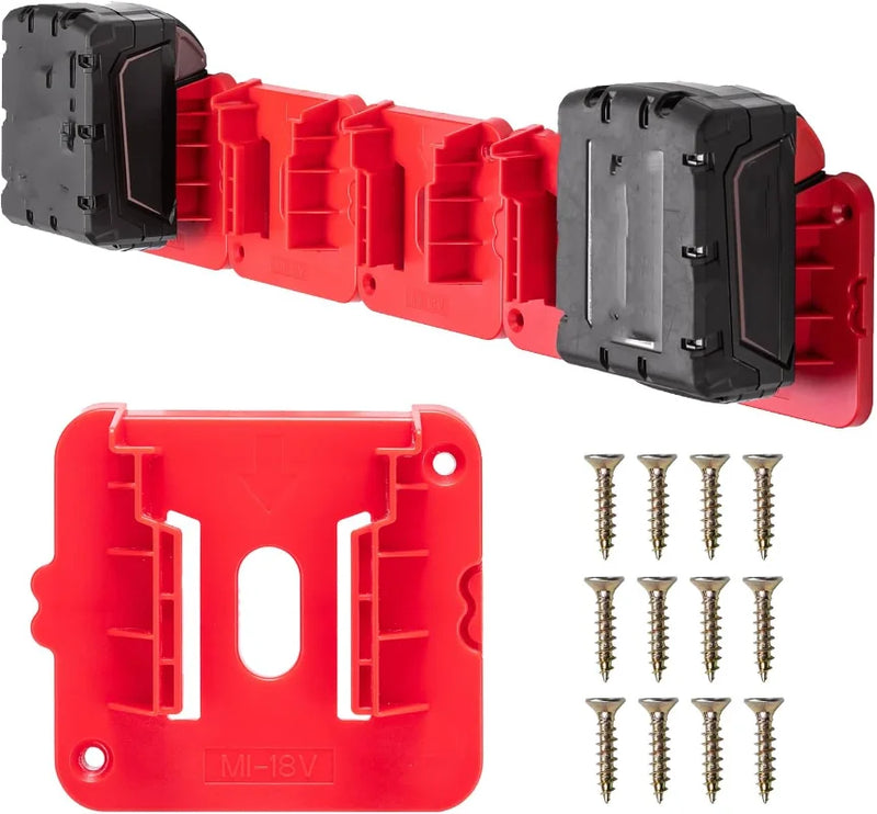 Machine Holder Battery Storage Rack for Dewalt/Makita/Milwaukee 14.4V 18V Li-ion Battery Wall Mount Tool Bracket Fixing