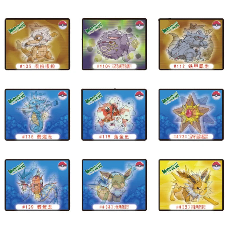 100/160pcs Pokemon Tazos 1st/2nd Generation Strokes Box 3D Round Square Collection Cards Album Trainer Pogs Cheetos Chipitaps