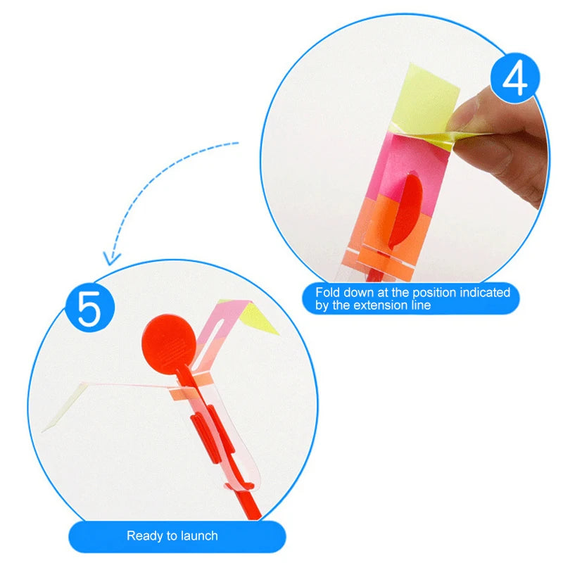 Increíble juguete luminoso, flecha LED, juguetes para fiestas al aire libre, divertido regalo, banda elástica, catapulta que brilla en la oscuridad, cohete, helicóptero, juguete volador.