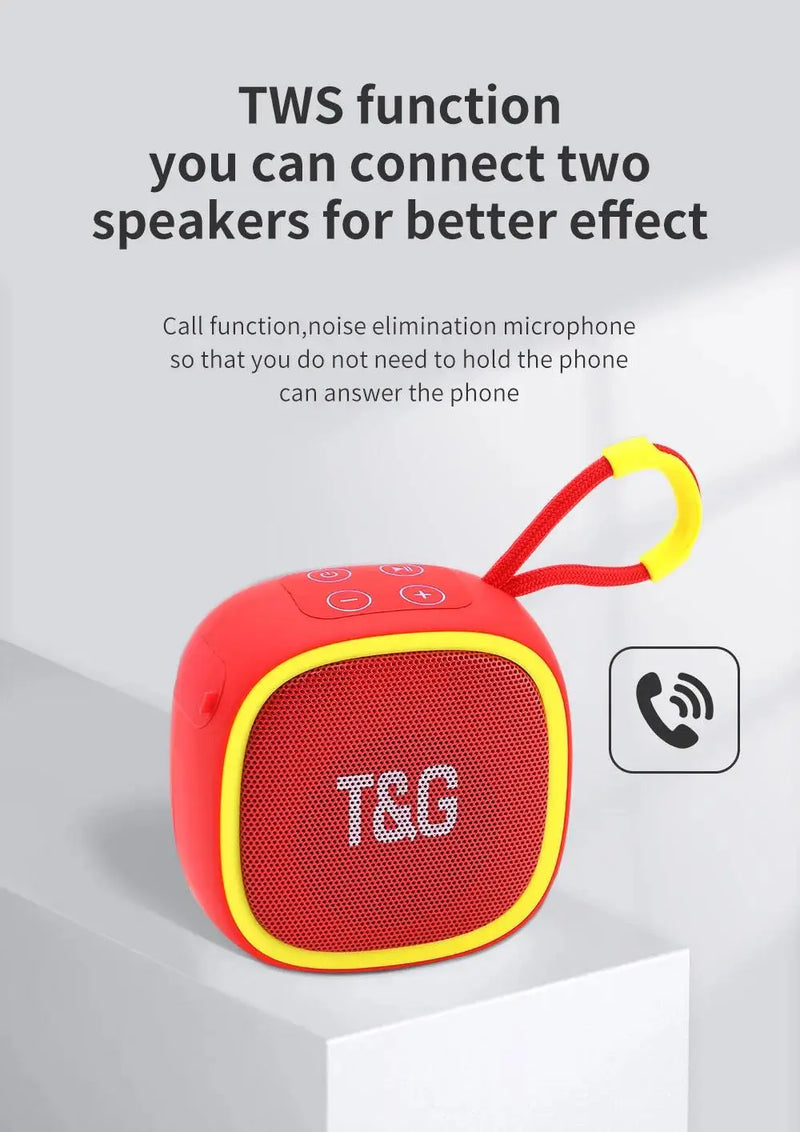 Altavoz Bluetooth inalámbrico para exteriores, subwoofer portátil, radio FM, caja de sonido de música, mini altavoz auxiliar Bluetooth, bocina Bluetooth, audio MP3 fuerte