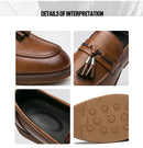 Pointed casual moccasins for men fringed slip-on men's shoes Beef soles bean boat shoes Fashion hair stylist fashion shoes