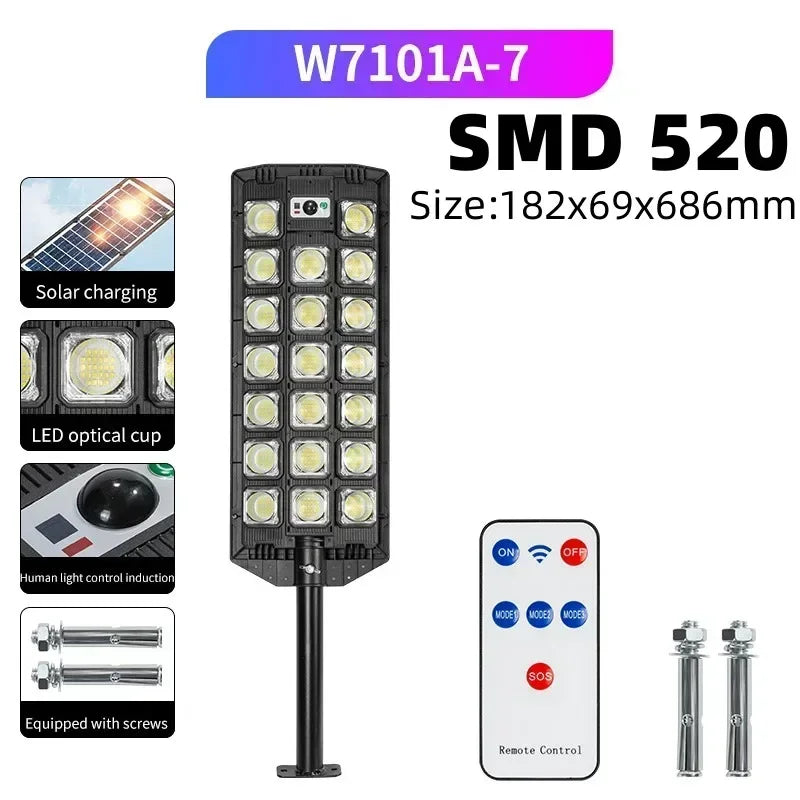 713COB Outdoor Powerful Solar Lights Lighting House Country Garden Wall Lamp Motion Sensor Waterproof 598 LED Solar Street Light