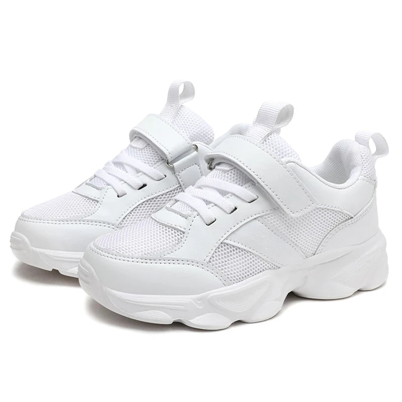 Children's Fashion Sports Shoes Breathable Student Black School Walking Shoes Anti-skid Boys & Girls Casual Running Sneaker