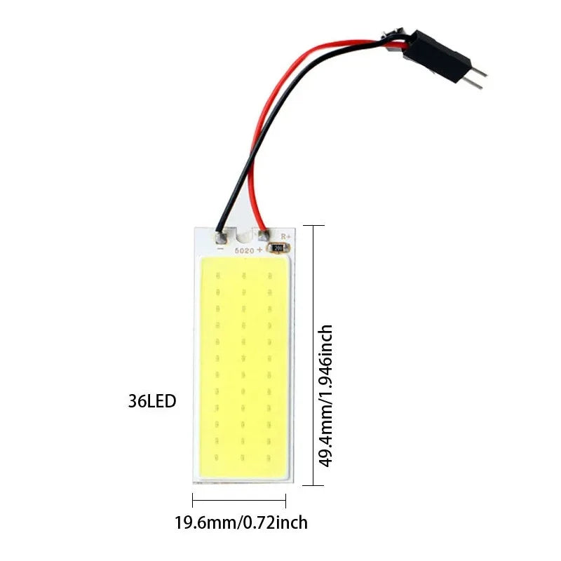 C5W Festoon LED Bulb 31mm 36mm 39mm 41mm T10 W5W LED COB Light 12V White 7000K Car Interior Dome Reading Trunk Lmaps