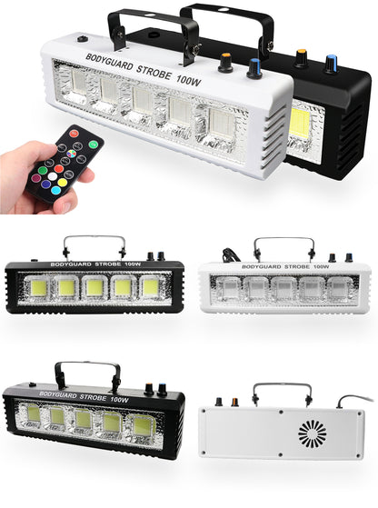 Luces estroboscópicas ALIEN RGB blancas para DJ, discoteca, 40 W, 60 W, 80 W y 100 W, con control remoto, sonido flash, para fiestas, bodas, vacaciones, escenarios.