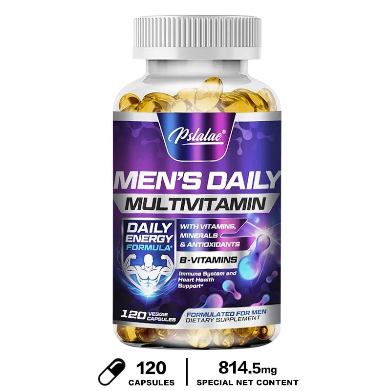Men's Daily Multivitamin Supplement - Provides Cognitive Brain Health, Energy and Stamina, and Muscle Mass Vegan