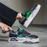 2024 Autumn New Casual Sports Shoes Men's Leather Low-Top Fashion Trend Easy-Match Running Shoes Men's Skateboard Shoes Suitable for Outdoor Sports