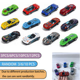 Random 3/6/10/12 Alloy Car Model Metal ABS Simulation Sports Racing Car Kids  Toy for Boys Diecasts Play with a big car Gift