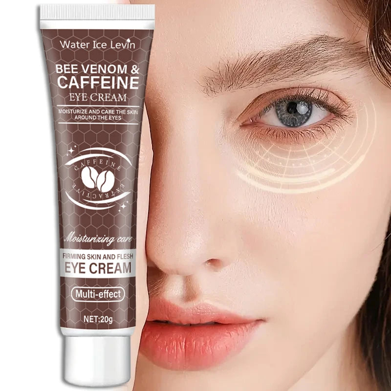 Creme para a área dos olhos com cafeína natural, potente ação hidratante e firmadora (20g), indicado para bolsas e olheiras. Após o uso, promove um efeito lifting na região dos olhos, reduzindo rugas e sinais de envelhe
