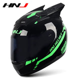 HNJ Men Motorcycle Helmet Women Full Face Helmet Riding Personality Horn Pink Helmet DOT Certification Motorcycle Helmet