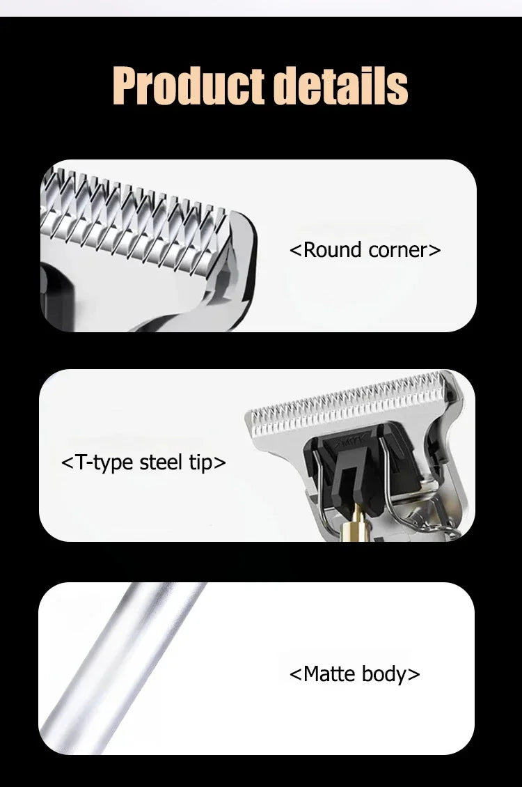 Electric Hair Cutting Machine Vintage T9 Clipper Hair Rechargeable Man Shaver Trimmer For Men's Barber Professional Hair Trimmer
