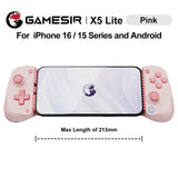 GameSir X5 Lite Mobile Phone Gamepads for iPhone 16 15 Series iPad Mini Android Tablet Controller Hall Effect Joysticks Design