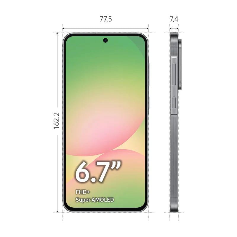 Samsung Galaxy A56 5G Smartphone Middle East Version Exynos 1580, 6.7" Super AMOLED Display, 120Hz, 50MP, 5000 mAh, NFC, IP67, N
