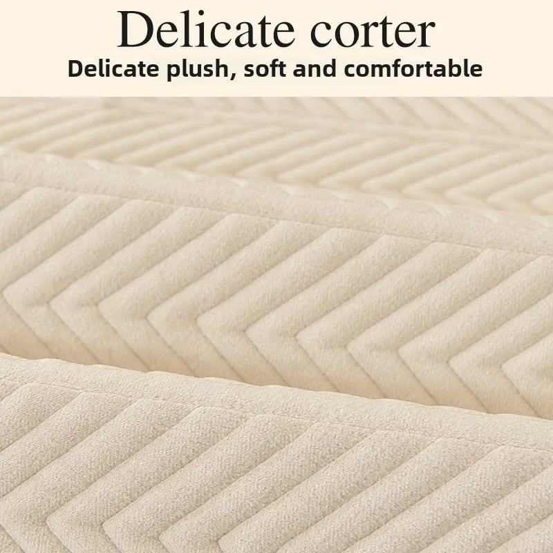 1PC Velvet Thicken Sofa Seat Cover Nordic Universal Sofa Cushion Slipcover Anti-slip L Corner Couch Towel Mat for Living Room