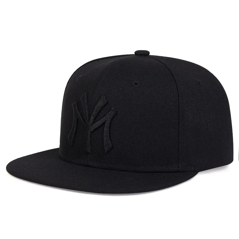 Gorras de béisbol unisex con bordado de letras, estilo hip hop, ajustables e informales, para exteriores y con protección solar.