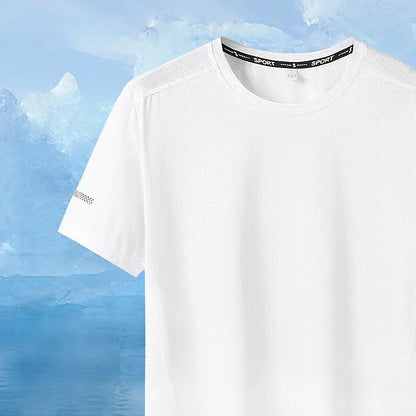 Camiseta para hombre, talla grande 5XL/6XL, secado rápido, cuello redondo, manga corta, talla grande, talla extragrande