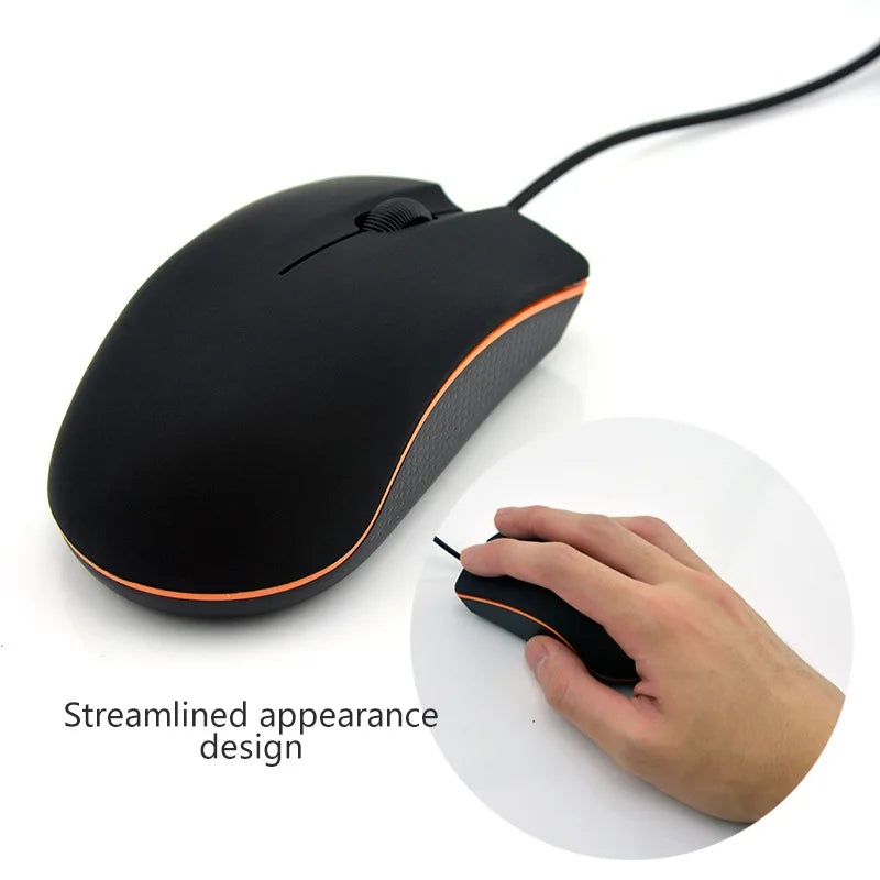 Ratón portátil con cable de 4 teclas de alta calidad para PC, portátil, de escritorio, para gamers, 1200 dpi, textura mate, USB