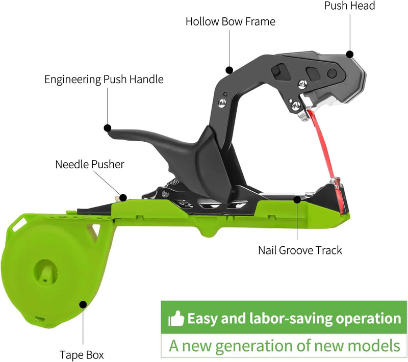 Plant Tying Machine Plant Branch Hand Tying Binding Machine with Garden Vine Tying Tape Vineyard Tool Plant Tape Gun Garden Tool