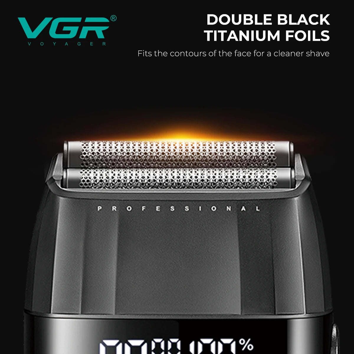 VGR Professional Hair Trimmer 9000 RPM Cordless Hair Clipper Rechargeable Hair Trimmer Metal Trim