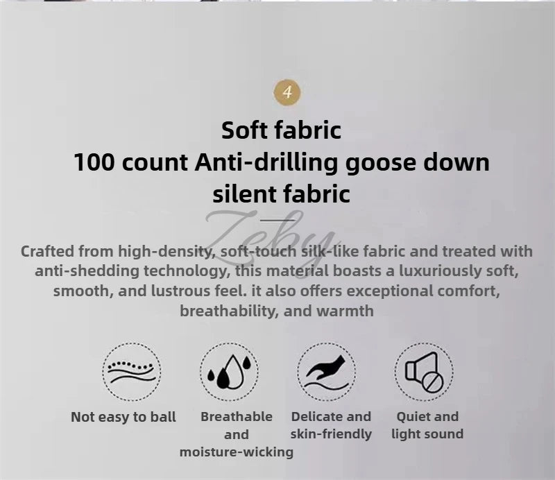 High Grade 100% White Goose Down Quilt Winter Warm Feather Duvet Queen King Cozy Lightweight 3D Bread Comforter Pinch Pleated