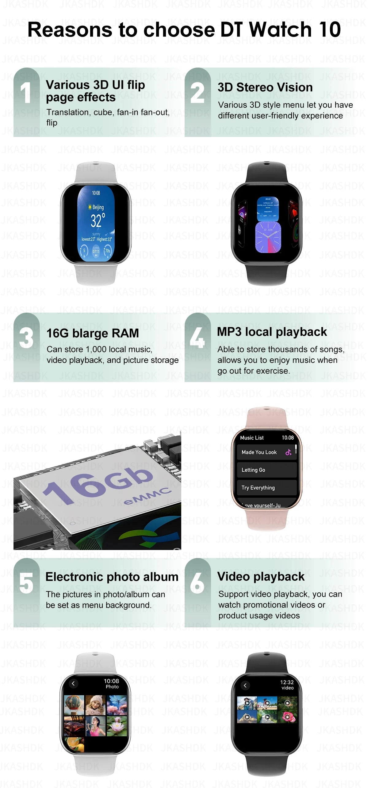 New For Apple Watch 10 GPS NFC Smart Watch Men Women Wireless Charging BT Call Waterproof HD AMOLED Smartwatch For Android IOS