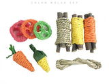 9/14PCS Small Pet Toy Set Chew Toy For Rabbits Teeth Grinding Teeth Guinea Pig Apple Branches Bite Wood Teeth Grinding Snacks