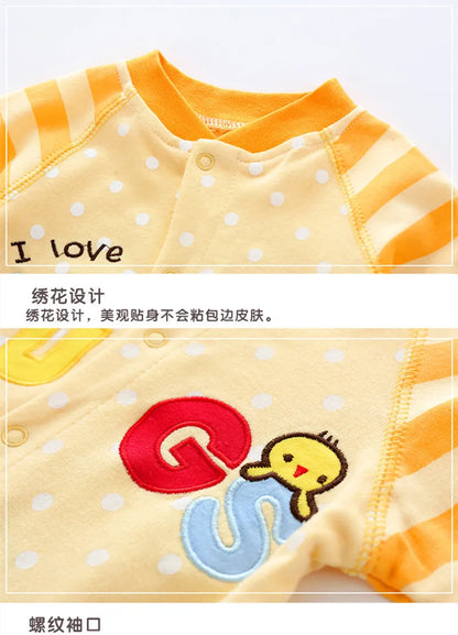 Ropa de bebé primavera 2024, ropa de algodón para niñas de 0 a 12 meses, monos de otoño para recién nacidos, monos cómodos para bebés, mamelucos para bebés niños
