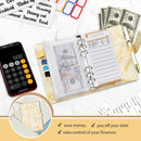 New Budget Plan Notebook A6 Cash Envelope Saving Money 6 Holes Binder for Financial Management A6 Loose-leaf Notebook Binder