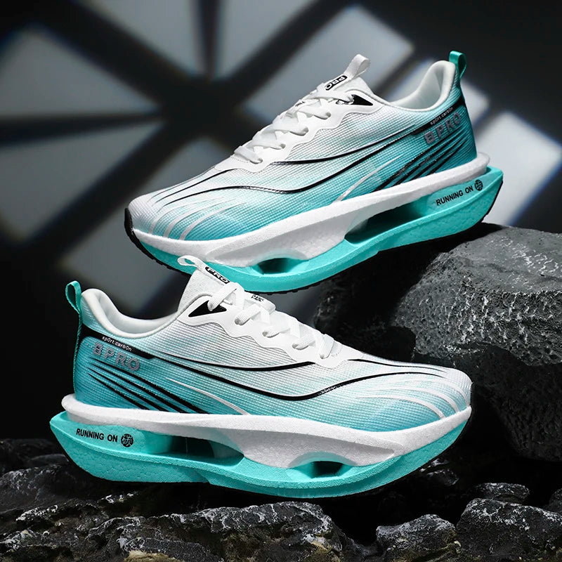 2025 New Men's Sneakers Thick Bottom Cushioning Running Shoes Athletic Training Carbon Plate Jogging Shoes Women's Tennis Shoes