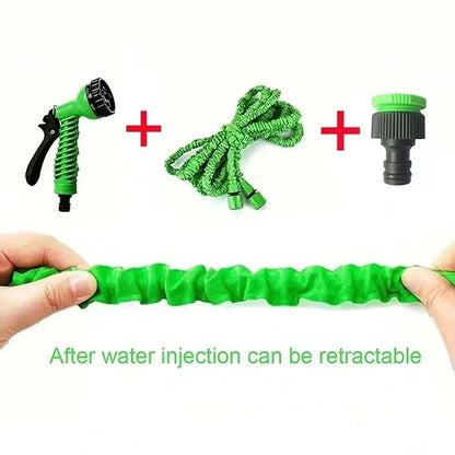 Manguera mágica extensible, lavado de autos a alta presión, 7 funciones de rociado de agua, pistola de agua, manguera de riego para jardín.