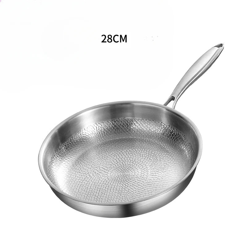 High-end titanium pan, non-stick titanium alloy steak frying pan, suitable for gas stoves