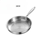 High-end titanium pan, household uncoated steak frying pan, titanium alloy non-stick pan, gas stove with titanium pan