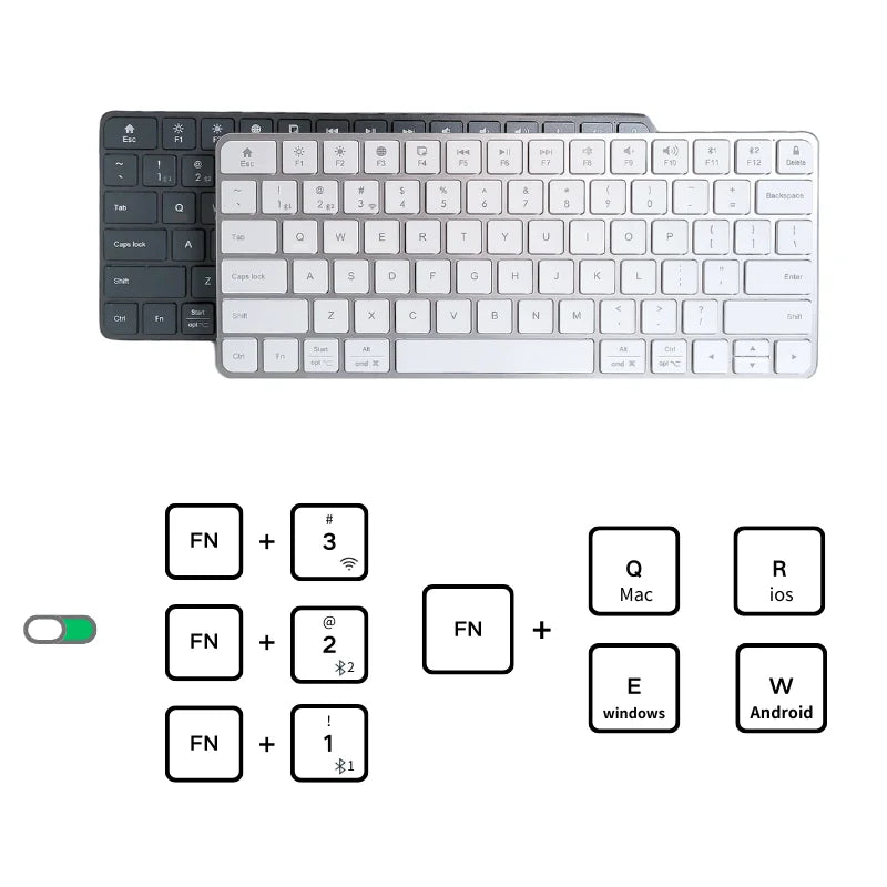 Teclado mágico inalámbrico con Bluetooth IXLIFE para iPad, portátil, ordenador de escritorio, Windows y Mac
