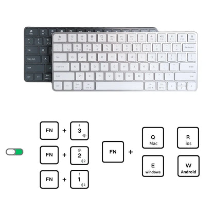 Teclado mágico inalámbrico con Bluetooth IXLIFE para iPad, portátil, ordenador de escritorio, Windows y Mac