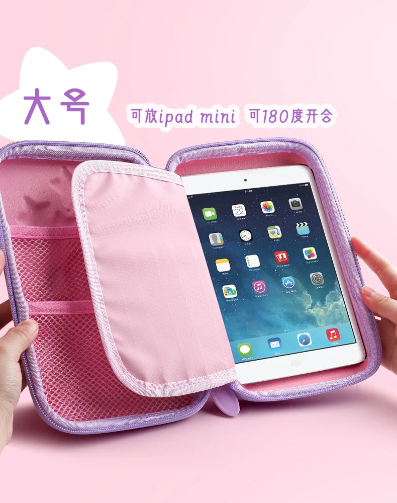 3D Pencil Case EVA Stationery Box School Supplies Pink Unicorn Pen Bag Ruler Storage Eraser Holder Pouch Rabbit Organizer INS A