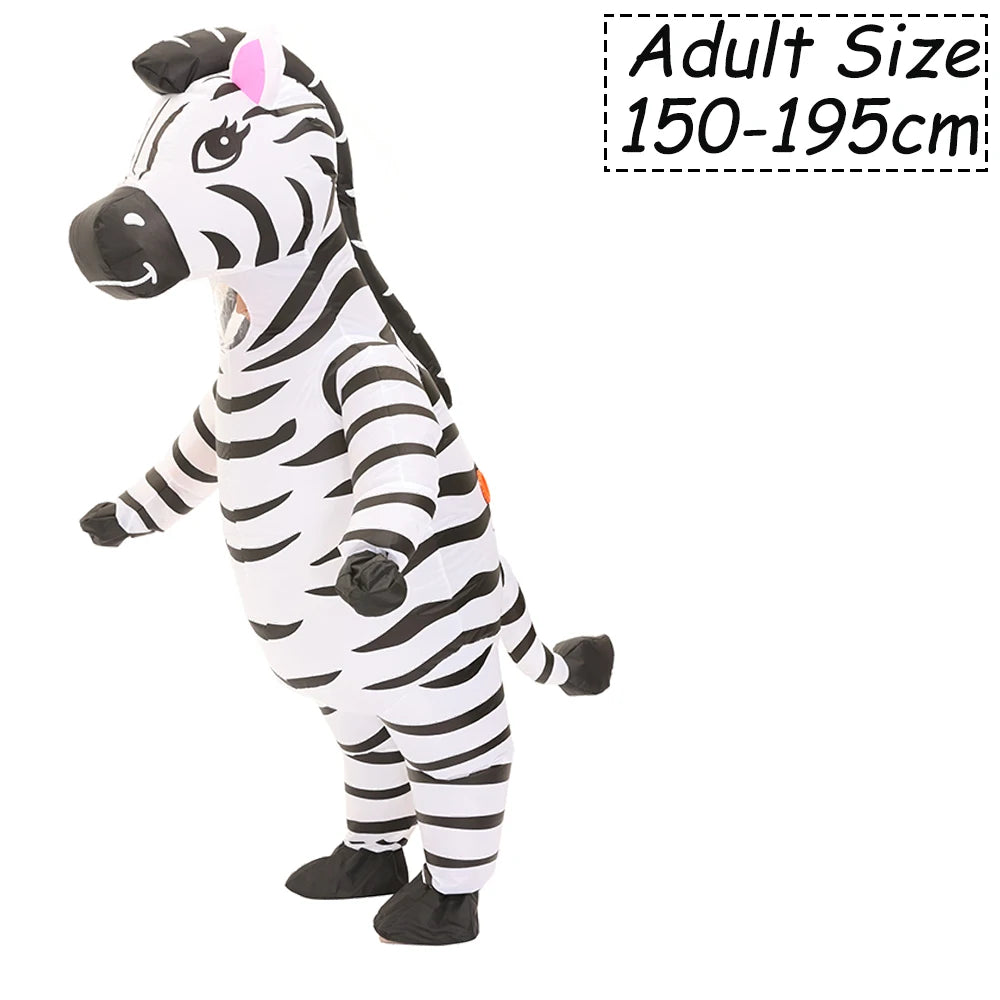 Adult Cute Animals Inflatable Costume Bunny Zebra Shark Bee Koala Cosplay Funny Suits For Halloween Purim Fancy Mascot Costumes