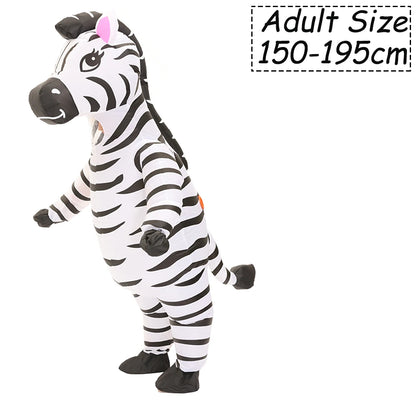 Adult Cute Animals Inflatable Costume Bunny Zebra Shark Bee Koala Cosplay Funny Suits For Halloween Purim Fancy Mascot Costumes
