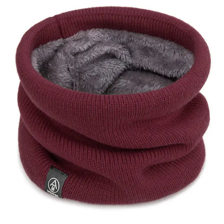 New Warm Neck Cover Neckerchief Winter Plush Muffler Woolen Knitting Fashion Solid Color Men Women Cold-proof Scarf Outdoors