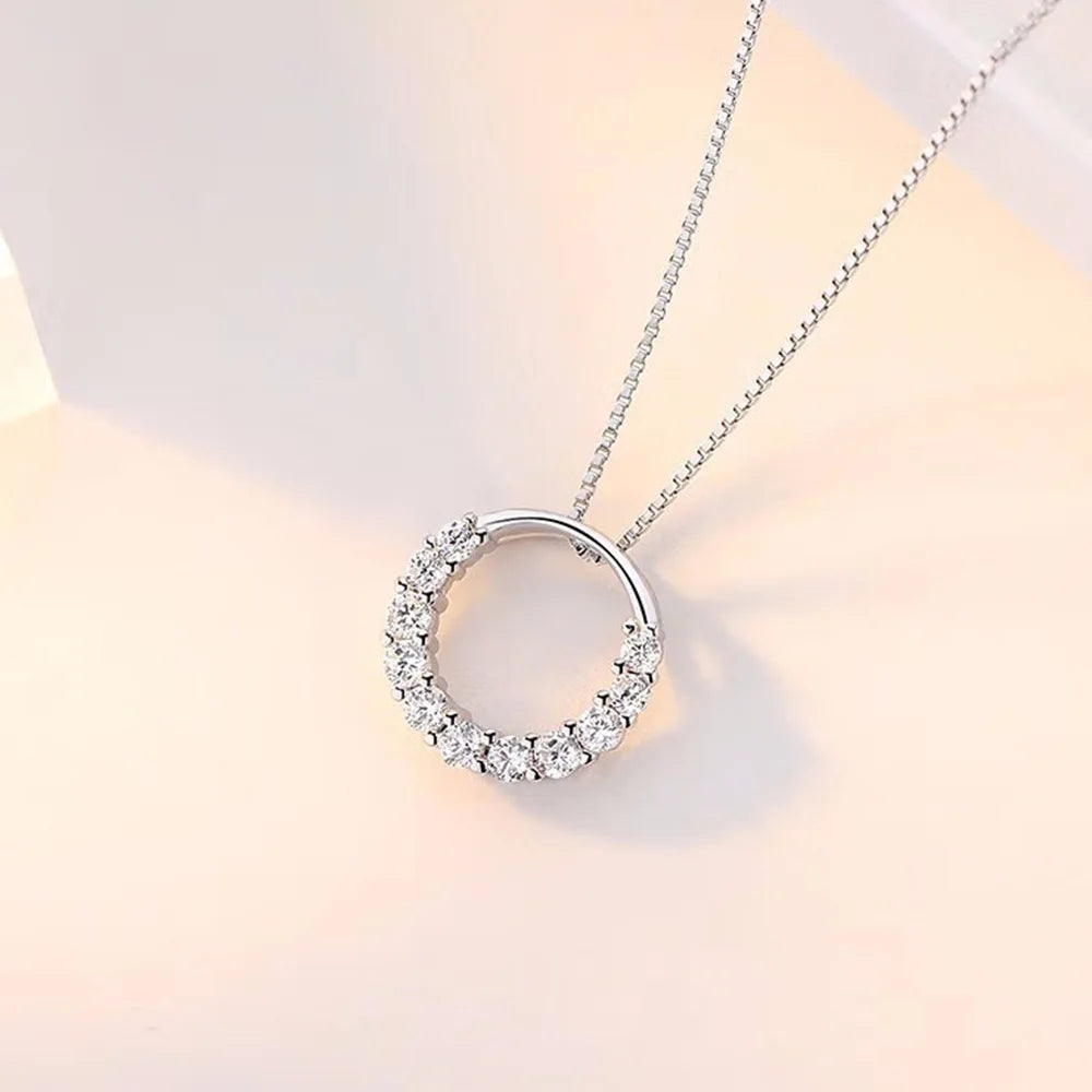 Colar feminino em prata esterlina 925, simples irregular coração e lua, gargantilha geométrica artesanal, joalheria fina, moda