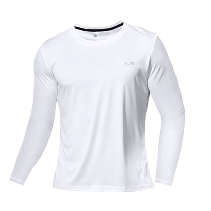 Long and Short-Sleeved T-Shirt Fitness Sports Tops Morning Running Ice Silk Quick Dry Outdoor Mountaineering Gym Clothing Men