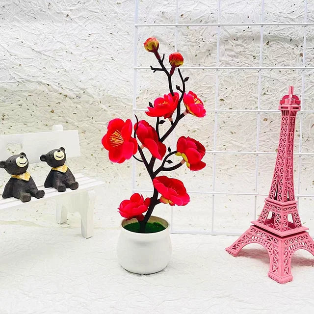 Artificial Plants Bonsai Small Tree, Simulation Pot, Fake Flowers, Potted Table Decorations, Home, Mother's Day, New 